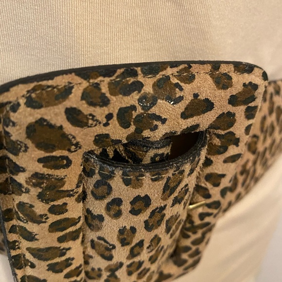Express Vintage Genuine Leather Leopard Belt S - Picture 3 of 6